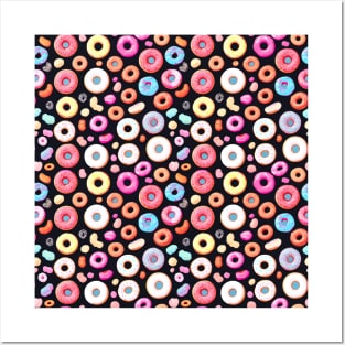 Deliciously Sweet Donut Pattern Design for Doughnut Lovers Posters and Art